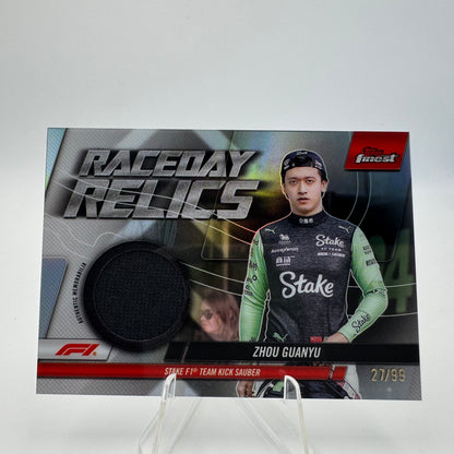 Zhou Guanyu - Sauber - Topps Finest F1 2024 - Relic 27/99