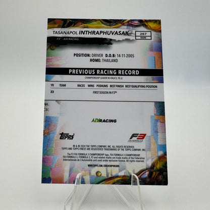 Tasanapol Inthraphuvasak - Aix Racing - Topps Finest F1 2024 - 07/10