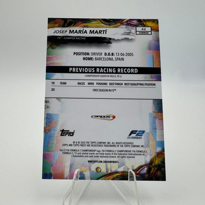Josep Maria Marti - Campos Racing - Topps Finest F1 2024 - 14/50