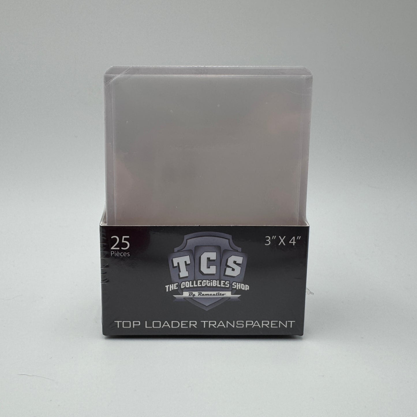Top Loader Transparent TCS 3"x4" - Boite de 25 pièces