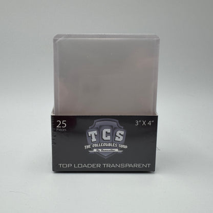 Top Loader Transparent TCS 3"x4" - Boite de 25 pièces