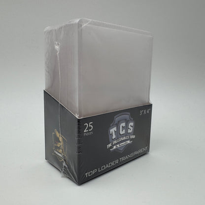 Top Loader Transparent TCS 3"x4" - Boite de 25 pièces