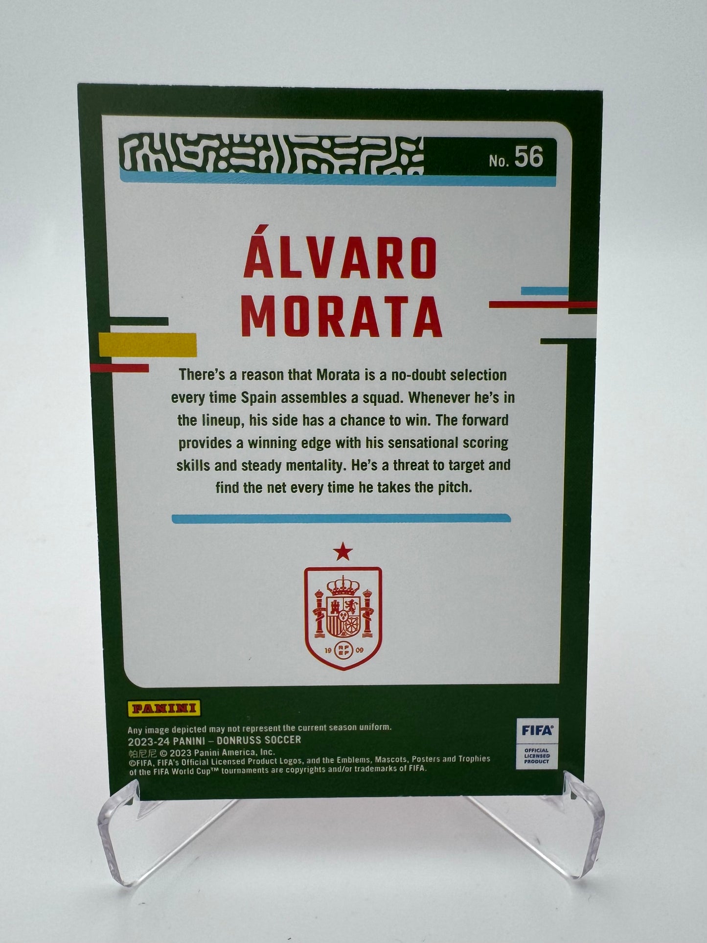 Alvaro Morata - SPAIN - Panini Donruss 23/24 - 13/99 (Color Match Red)