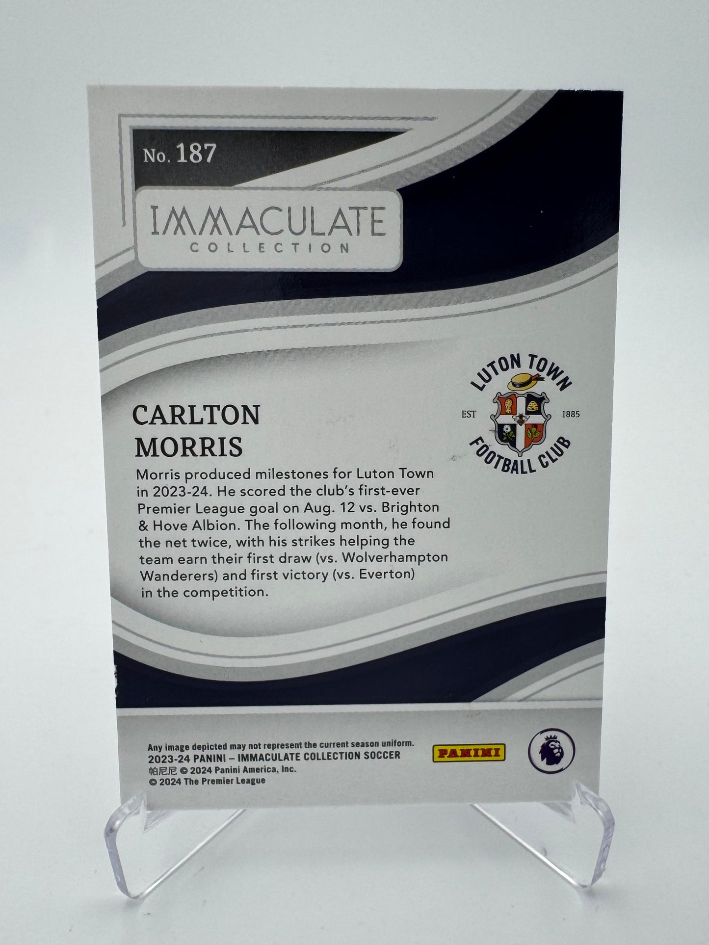 Carlton Morris RC - Luton Town FC - Panini Immaculate 23/24 - 01/25
