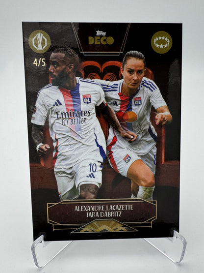 Alexandre Lacazette & Sara Dabritz - Olympique Lyonnais - Topps Deco 2024 - 4/5