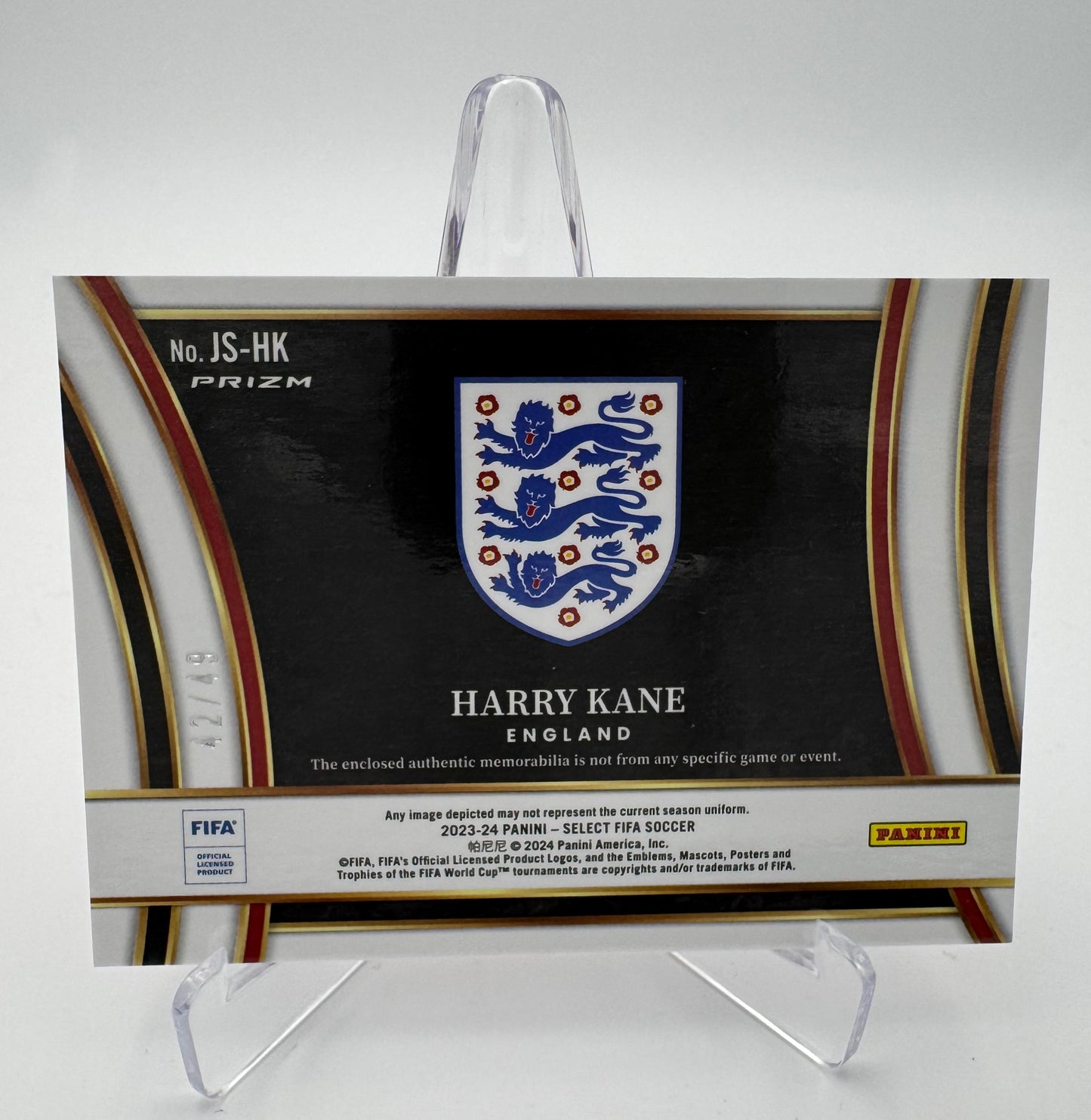 Harry Kane - England - Panini Select Fifa 23/24 - Relic - 42/49