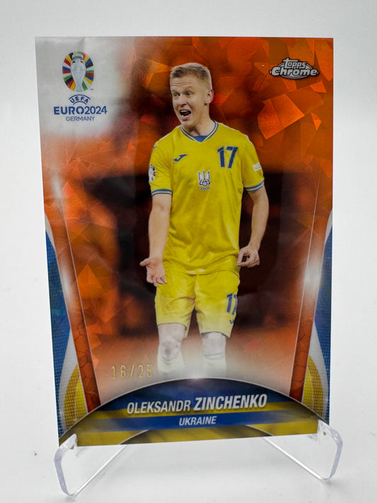 Oleksandr Zinchenko - Ukraine - Topps Chrome Sapphire Euro 2024 - 16/25