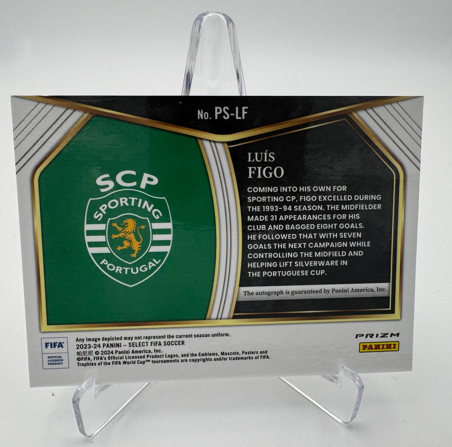 Luis Figo - Sporting CP - Panini Select FIFA 23/24 - Auto