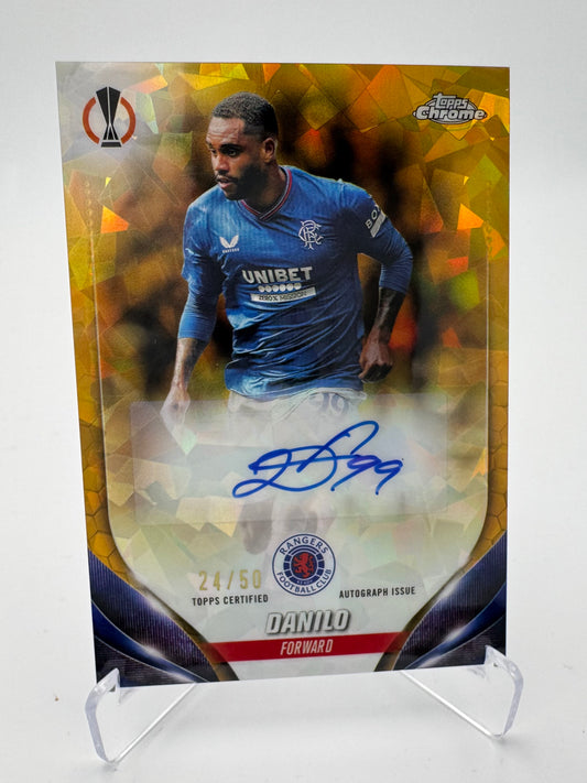 Danilo - Rangers FC - Topps Chrome Sapphire UCC 2024 - Auto - 24/50