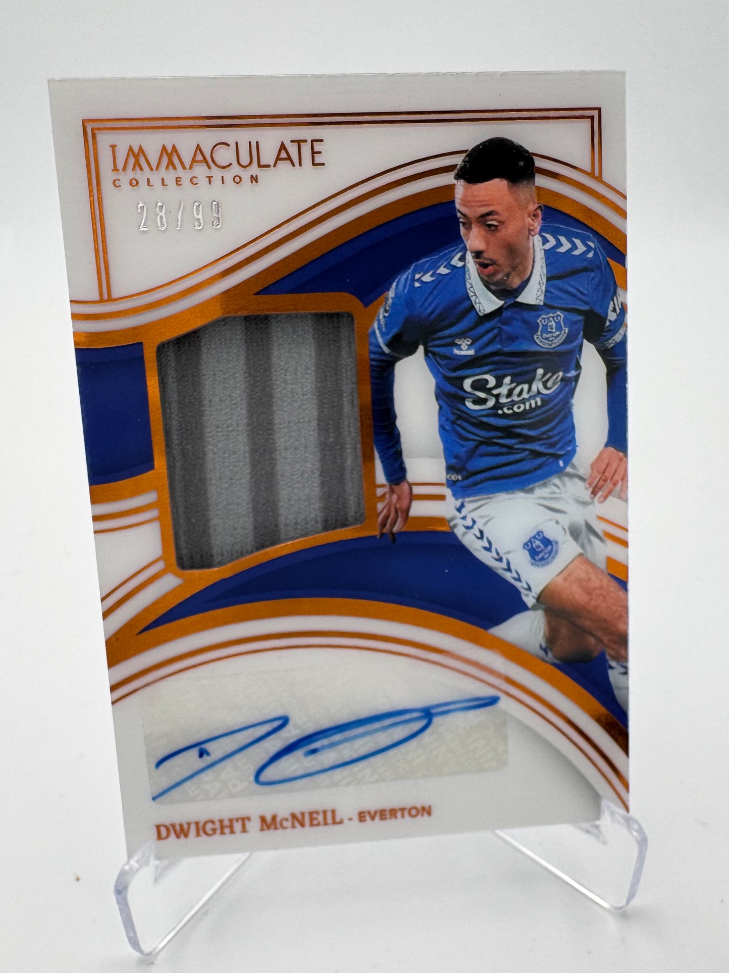 Dwight McNeil - Everton - Panini Immaculate 23/24 - Auto/Relic - 28/99