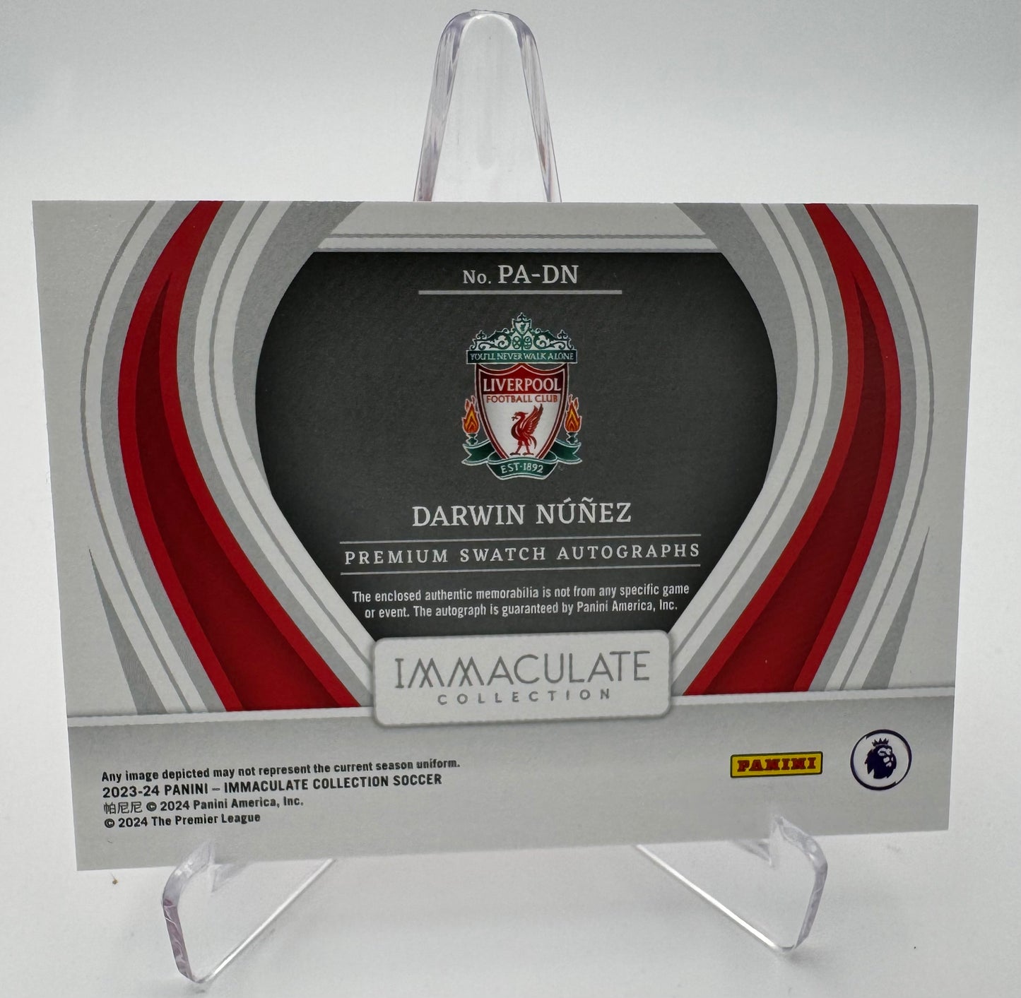 Darwin Nunez - Liverpool FC - Panini Immaculate 23/24 - Auto/Relic - 55/99