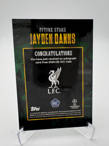 Jayden Danns RC - Liverpool FC - Topps Gold 2024 - Auto - 71/99