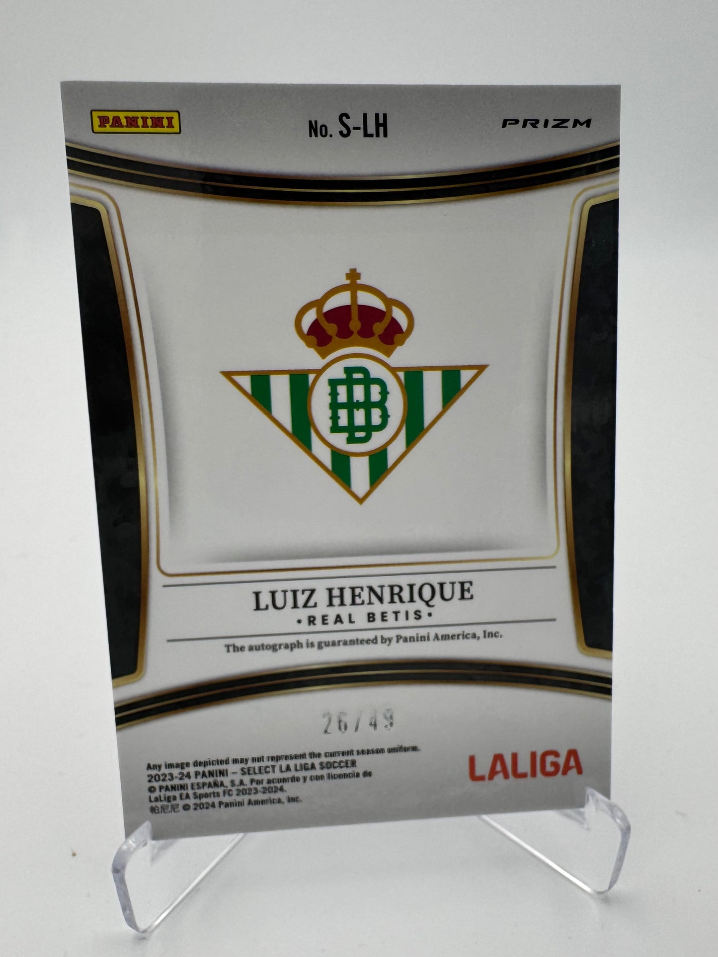 Luiz Henrique - Real Betis - Panini Select La Liga 23/24 - Auto - 26/49