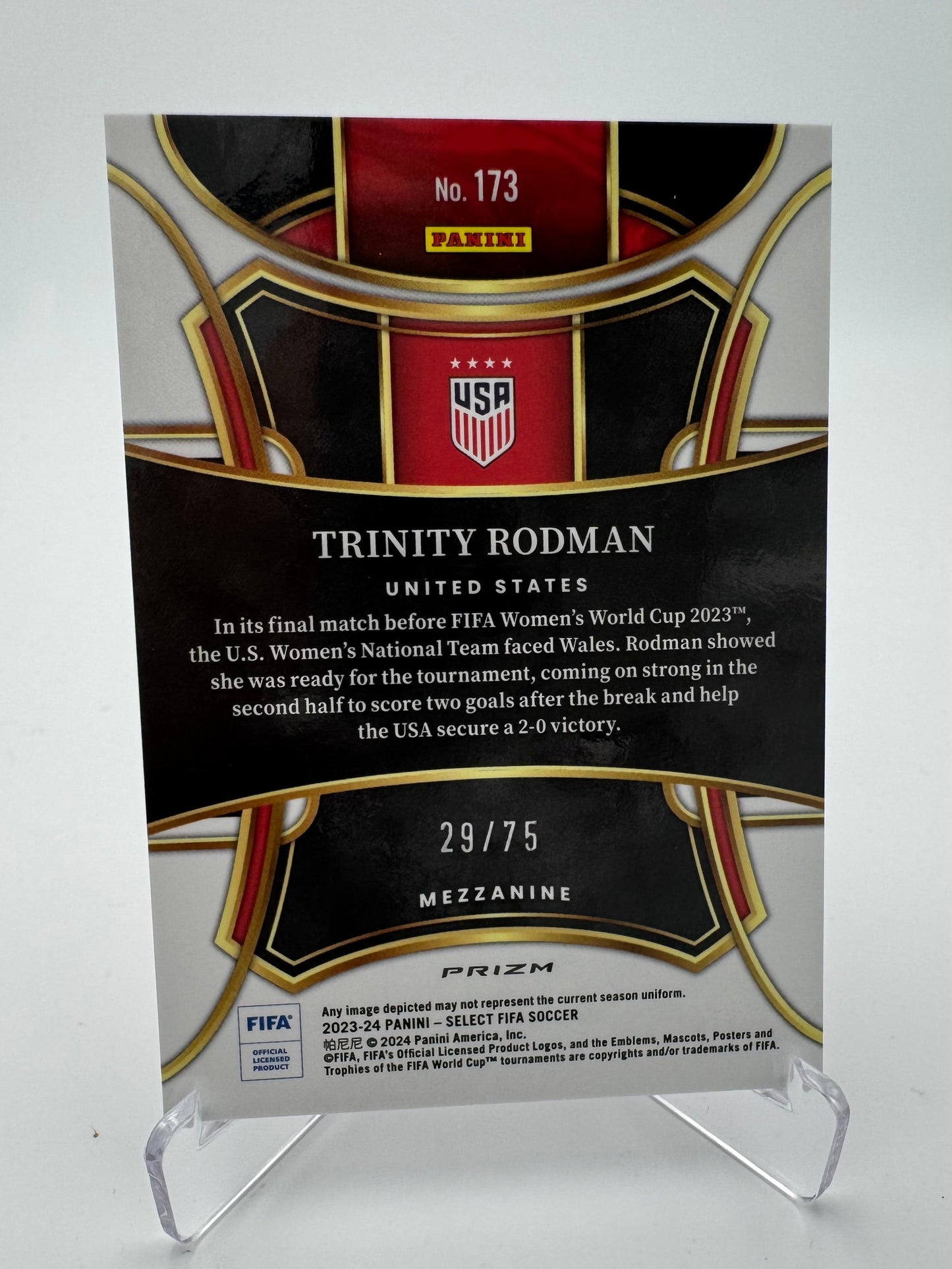 Trinity Rodman - United States - Panini Select FIFA 23/24 - 29/75