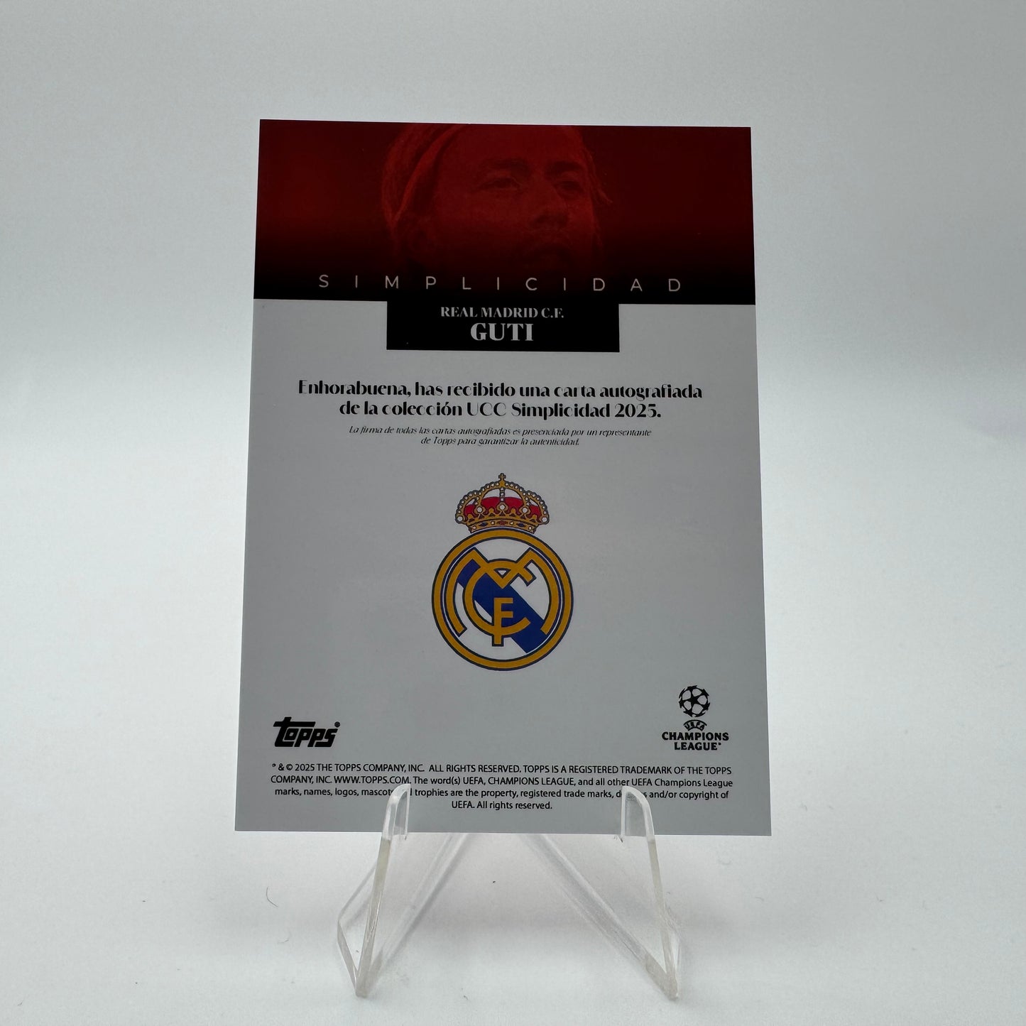 Guti - Real Madrid - Topps Simplicidad 2025 - Autograph - 04/10