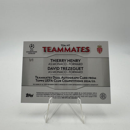 Thierry Henry / David Trezeguet - Monaco - Topps UCC 2024/25 - Dual Auto - 1/1