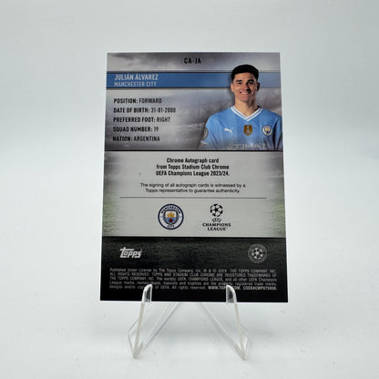 Julian Alvarez - Manchester City - Topps Stadium Chrome - Autograph - 03/10