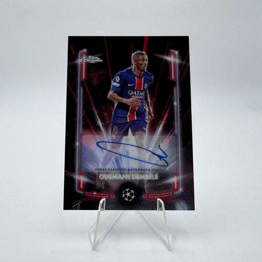 Ousmane Dembele - Paris Saint Germain - Topps Chrome UCC - Autograph Black Lazer 3/5