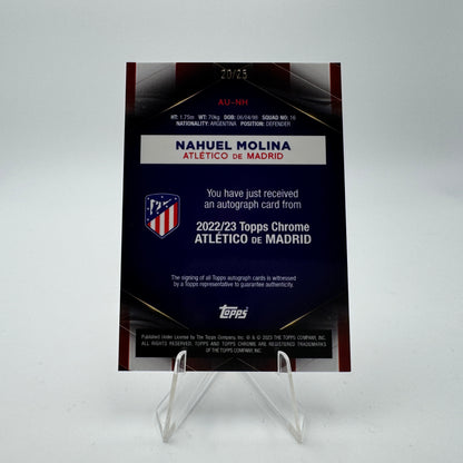 Nahuel Molina - Atletico de Madrid - Topps Chrome Atletico de Madrid - Autograph 20/25