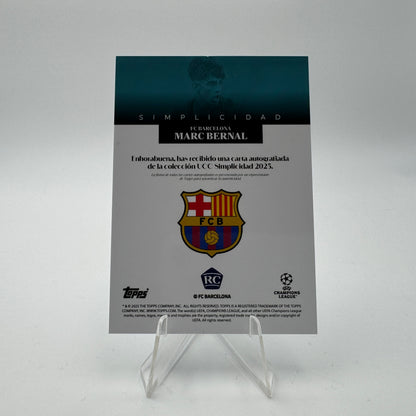 Marc Bernal RC - FC Barcelona - Topps Simplicidad - Autograph 44/49