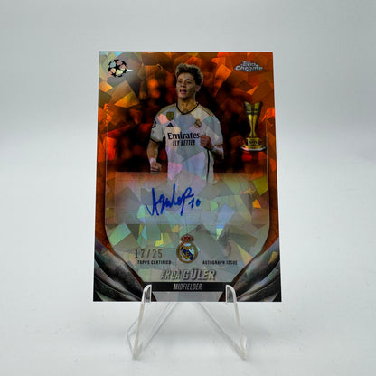 Arda Guler - Real Madrid - Topps UCC Chrome Sapphire 2024 - Autograph 17/25