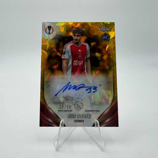 Mika Godts RC - AFC Ajax - Topps Chrome Sapphire - Autograph 30/50