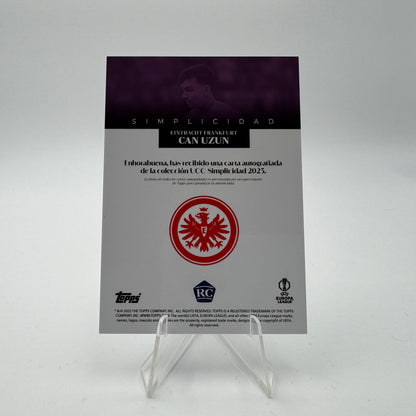 Can Uzun RC - Eintracht Frankfurt - Topps Simplicidad - Autograph 06/25