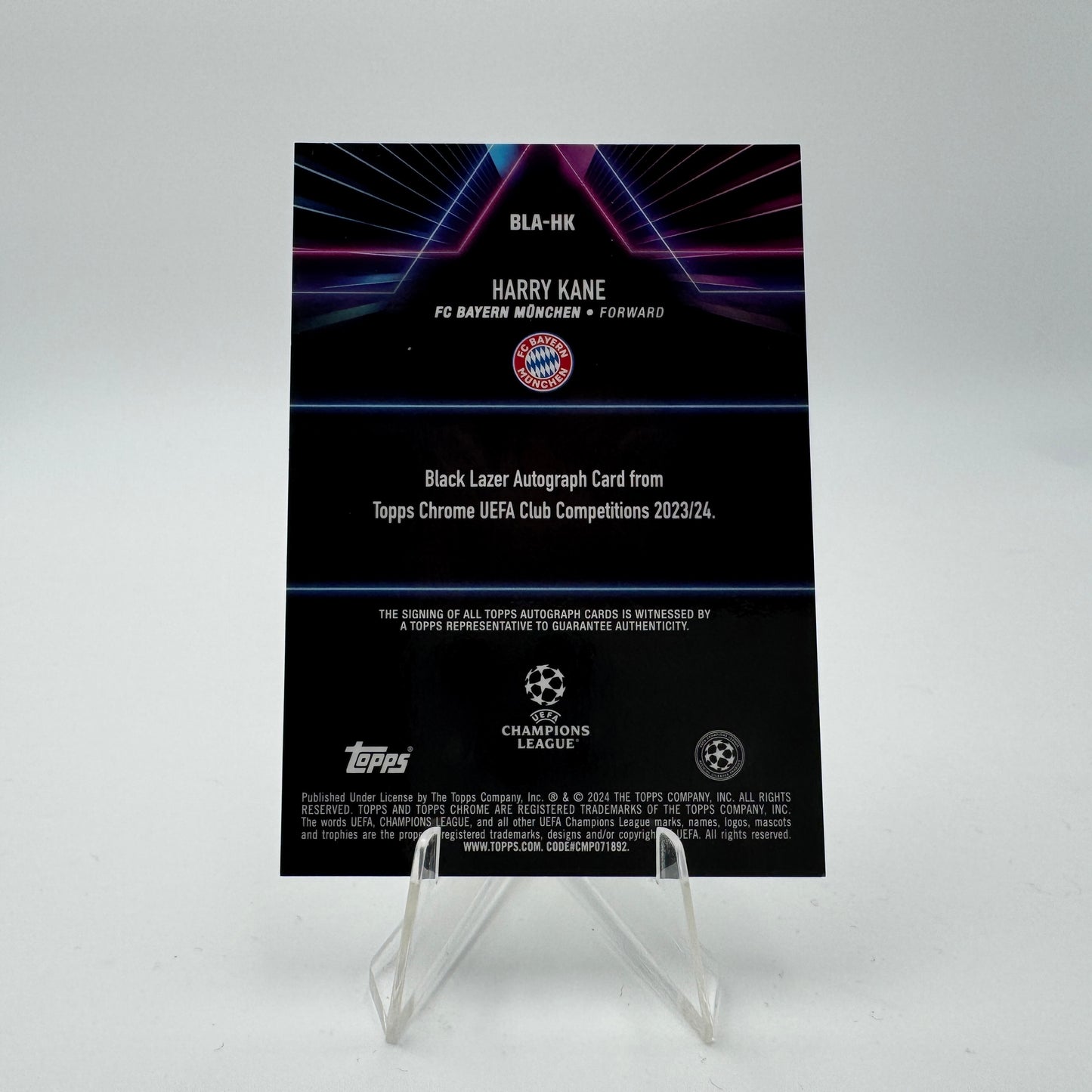 Harry Kane - Bayern Munchen - Topps Chrome UCC - Autograph Black Lazer 49/50