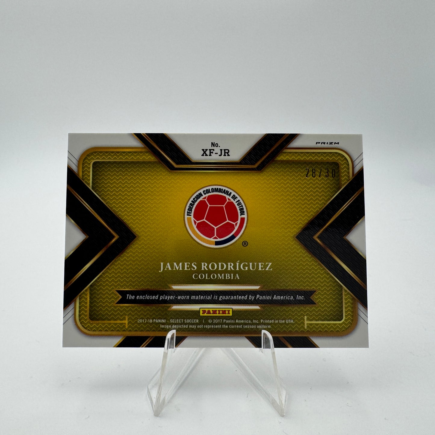 James Rodriguez - Colombia - Panini Select Fifa 2017/18 - Relic 28/30 Tie Dye
