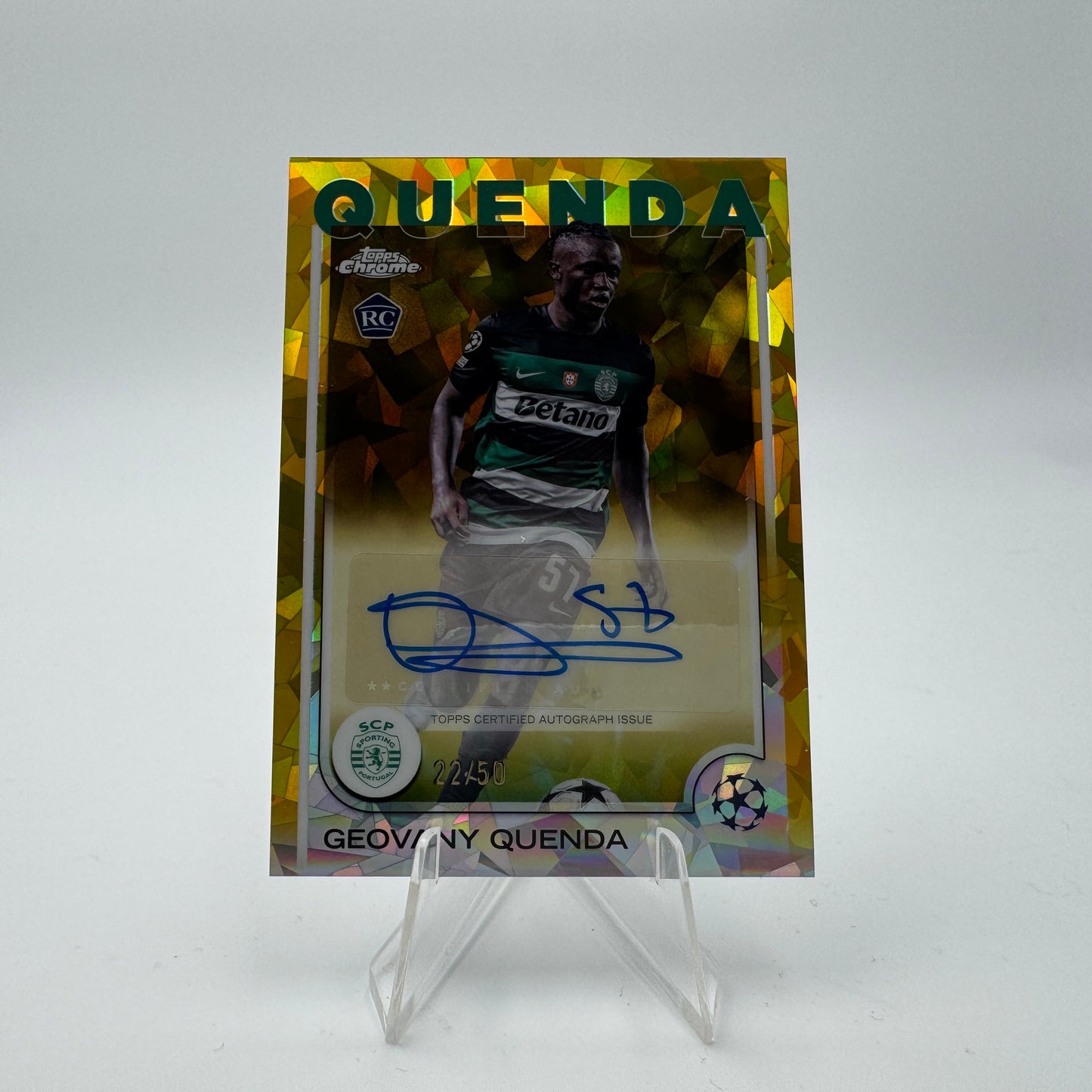 Geovany Quenda RC - Sporting CP - Topps Chrome Sapphire 24/25 - Autograph 22/50