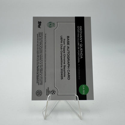 Geovany Quenda RC - Sporting CP - Topps Chrome Sapphire 24/25 - Autograph 22/50