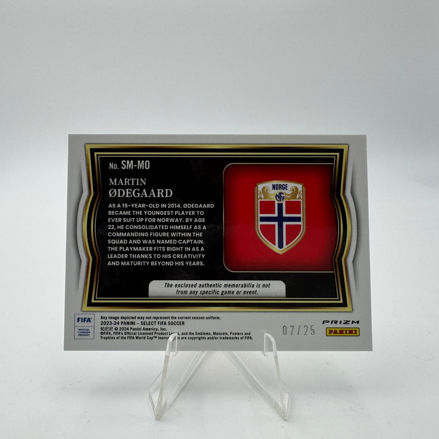 Martin Odegaard - Norway - Panini Select 23/24 - Relic 07/25 Tie Dye