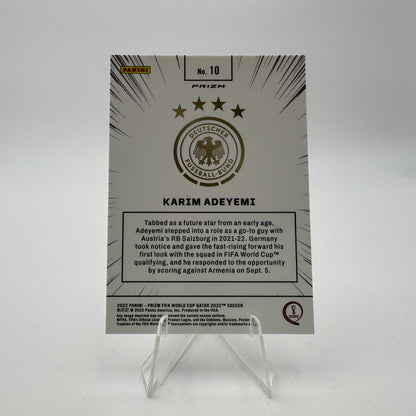 Karim Adeyemi RC - Germany - Panini Prizm WC Qatar 2022 - Manga