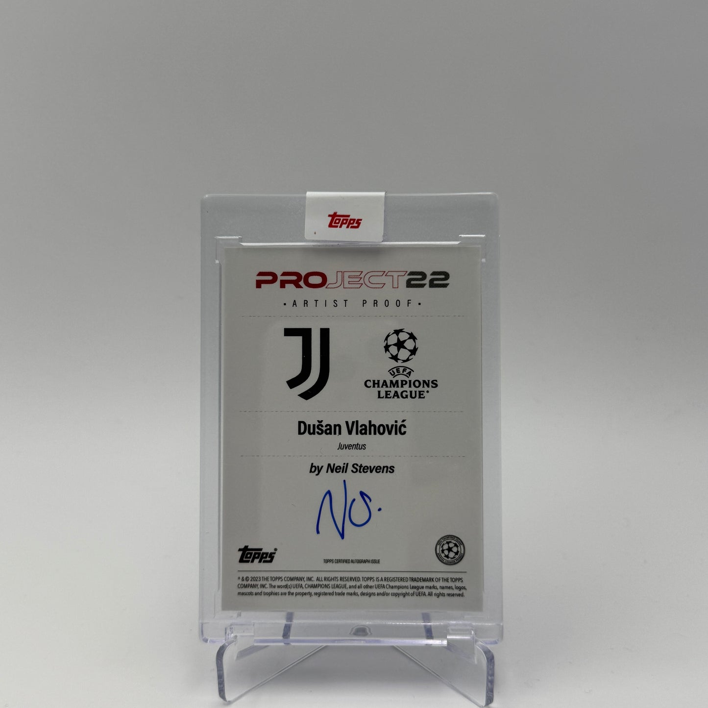 Dusan Vlahovic - Juventus - Topps Project 22 - 02/10 - Autograph by Neil Stevens
