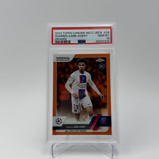 Warren Zaire Emery - PSG - Topps Chrome UCC 2023 - National Edition - 09/25 - PSA 10