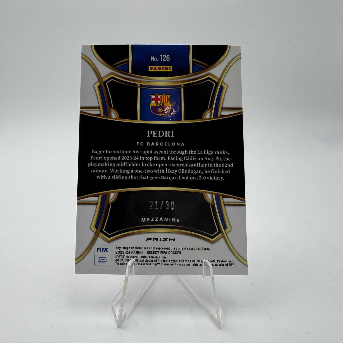 Pedri - FC Barcelona - Panini Select FIFA 23/24 - 21/30 Mezzanine