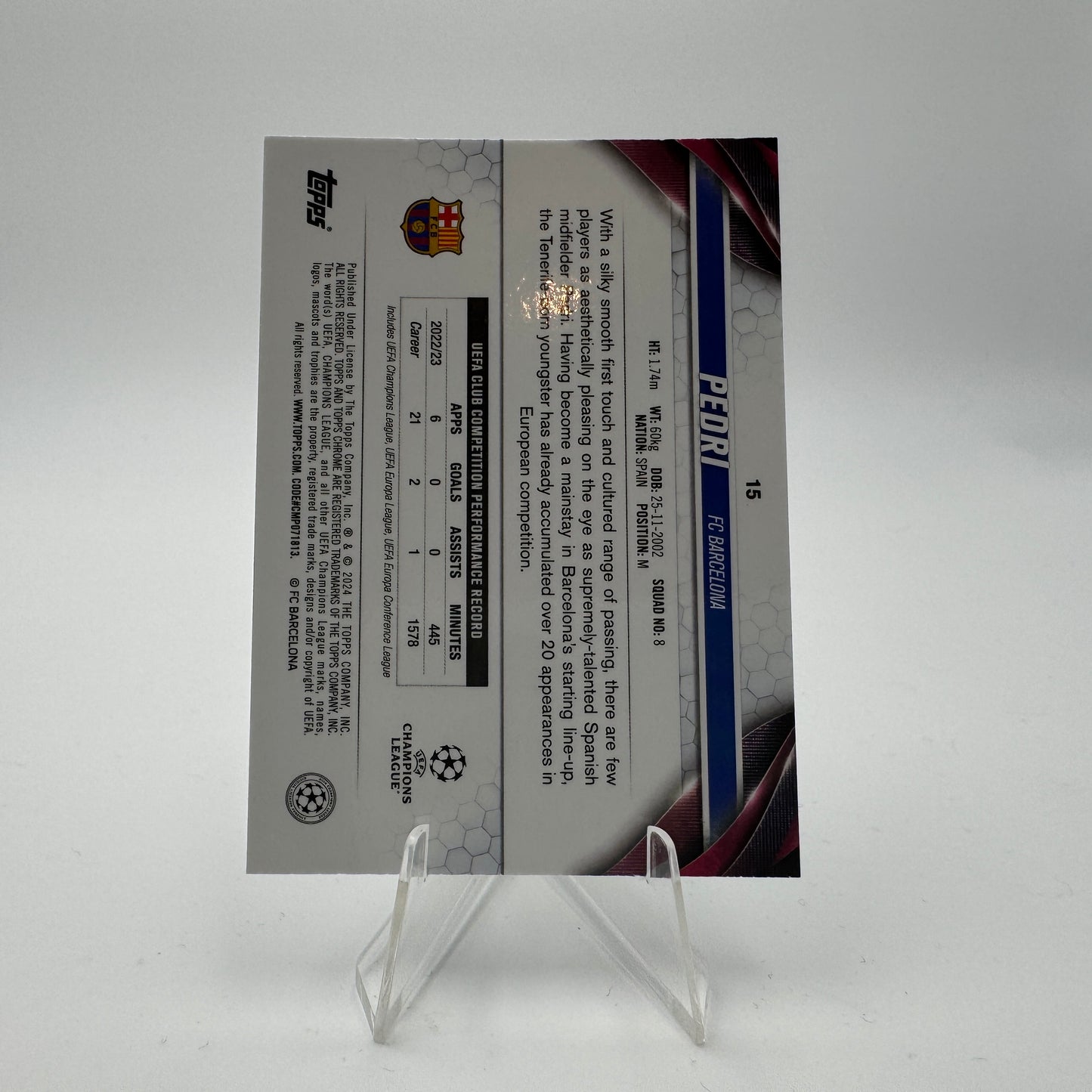 Pedri - FC Barcelona - Topps Chrome UCC 23/24 - 073/150