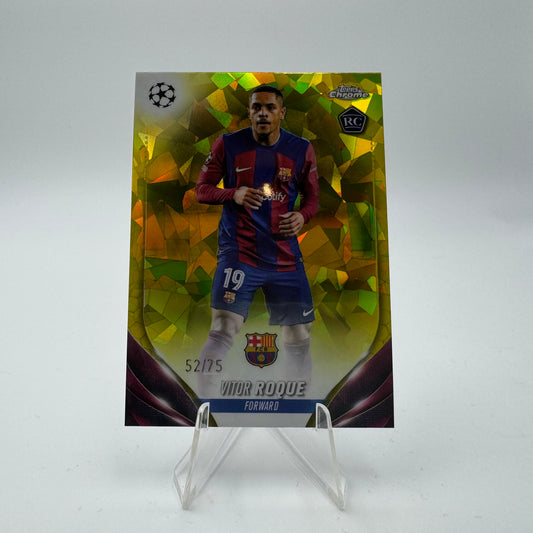Vitor Roque RC - FC Barcelona - Topps Chrome Sapphire UCC 23/24 - 52/75