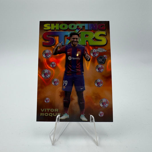 Vitor Roque RC - FC Barcelona - Topps Chrome UCC 23/24 - Shooting Stars Orange Lava