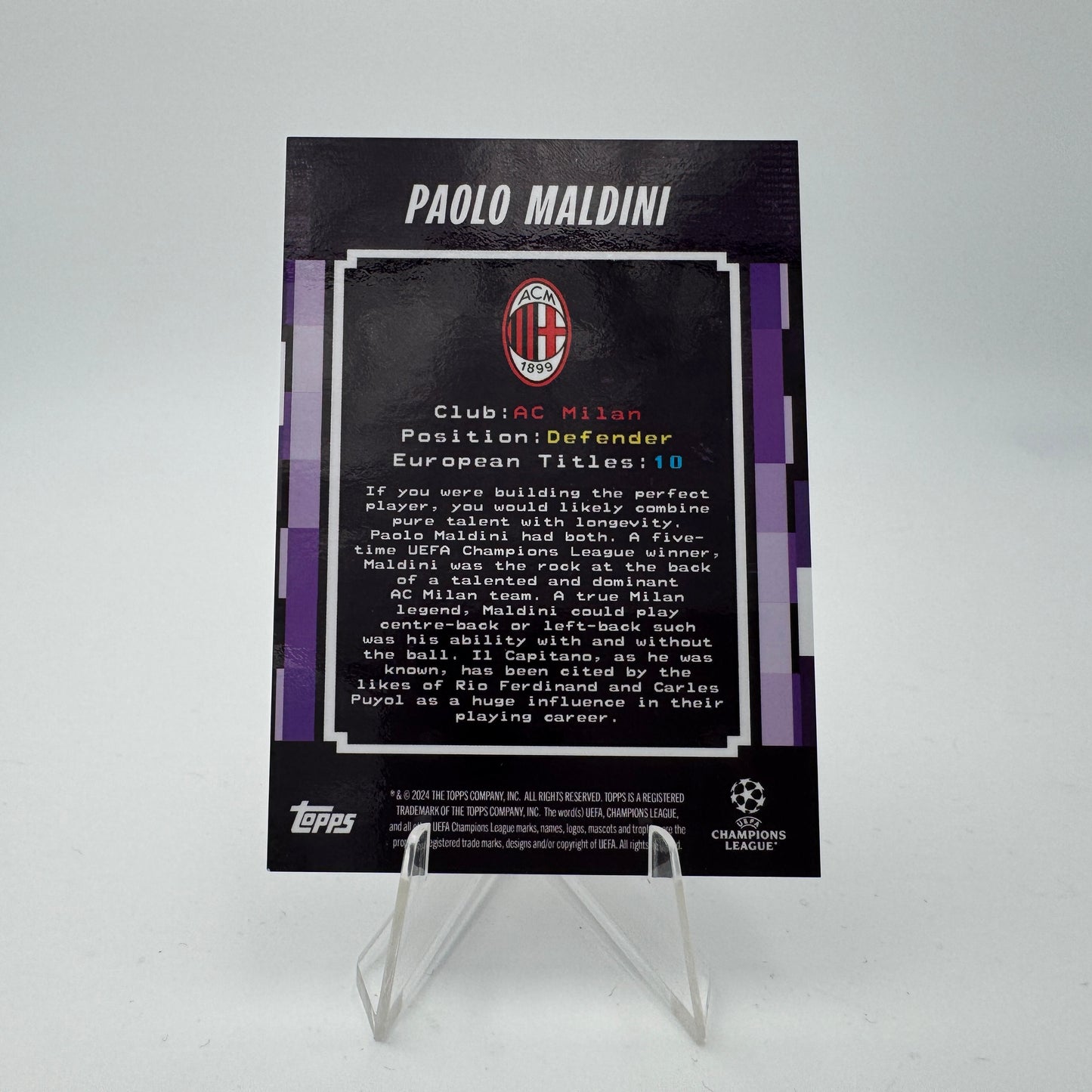 Paolo Maldini -  AC Milan - Topps Decades 2025 - 14/25 Pioneer