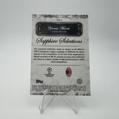 Yunus Musah - AC Milan - Topps Chrome Sapphire UCC 23/24 - Sapphire Selections
