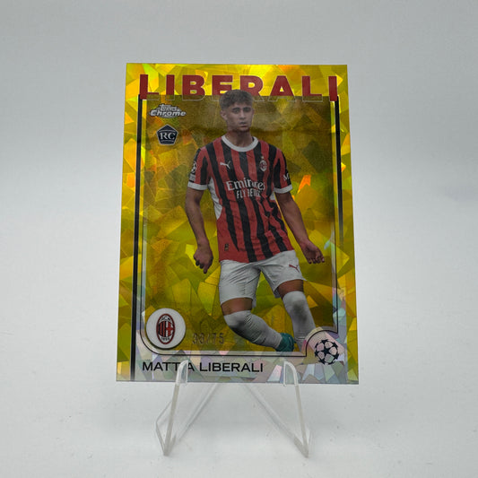 Mattia Liberali RC - AC Milan - Topps Chrome Sapphire UCC 24/25 - 33/75