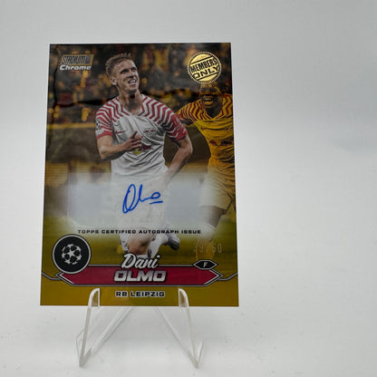 Dani Olmo - RB Leipzig - Topps Stadium Chrome 2023/24 - Autograph 39/50 STAMP Members Only
