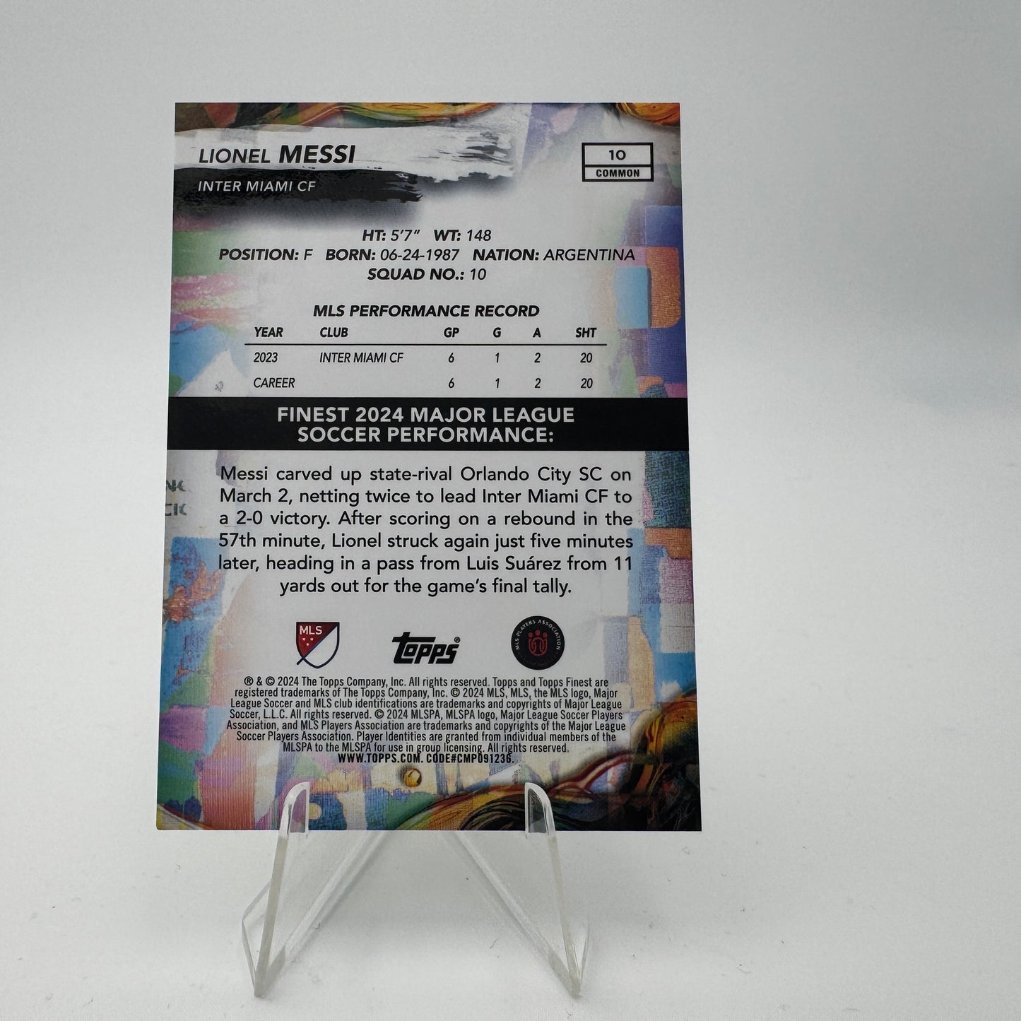 Lionel Messi - Inter Miami - Topps Finest MLS 2024/25 - 014/125