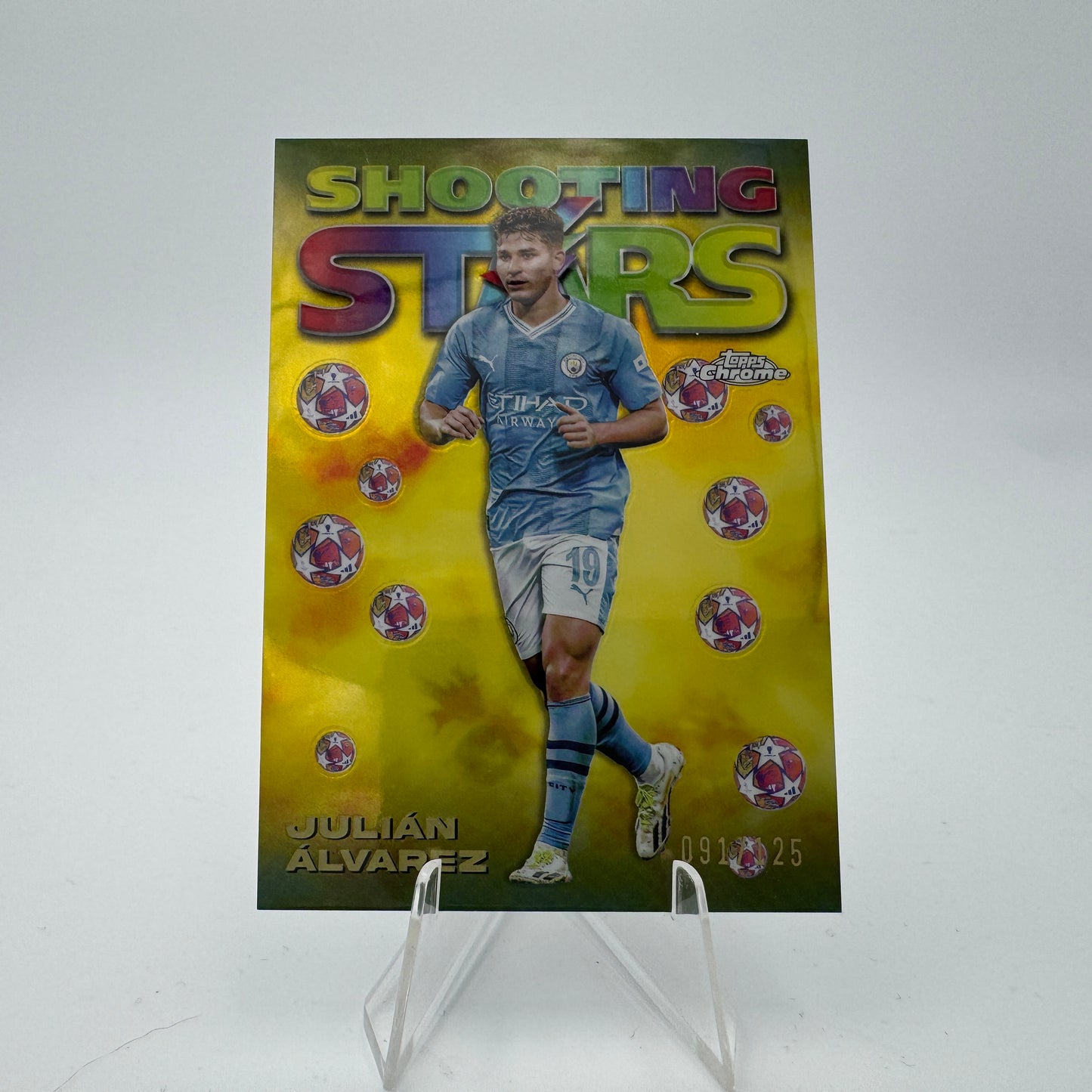 Julian Alvarez - Manchester City - Topps Chrome UCC 2023/24 - 091/125 Shooting Stars