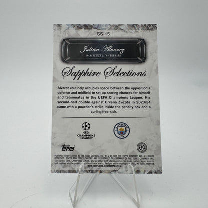 Julian Alvarez - Manchester City - Topps Chrome Sapphire UCC 2023/24 - Sapphire Selections