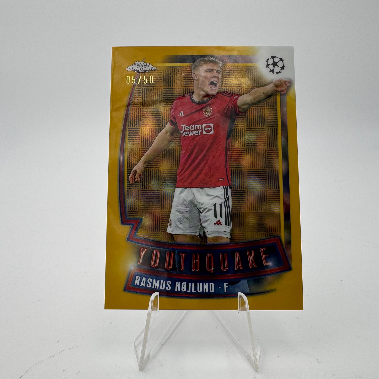 Rasmus Hojlund - Manchester United - Topps Chrome UCC 2023/24 - 05/50 Youthquake
