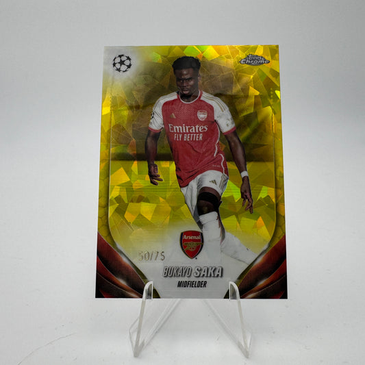 Bukayo Saka - Arsenal - Topps Chrome Sapphire UCC 2023/24 - 50/75