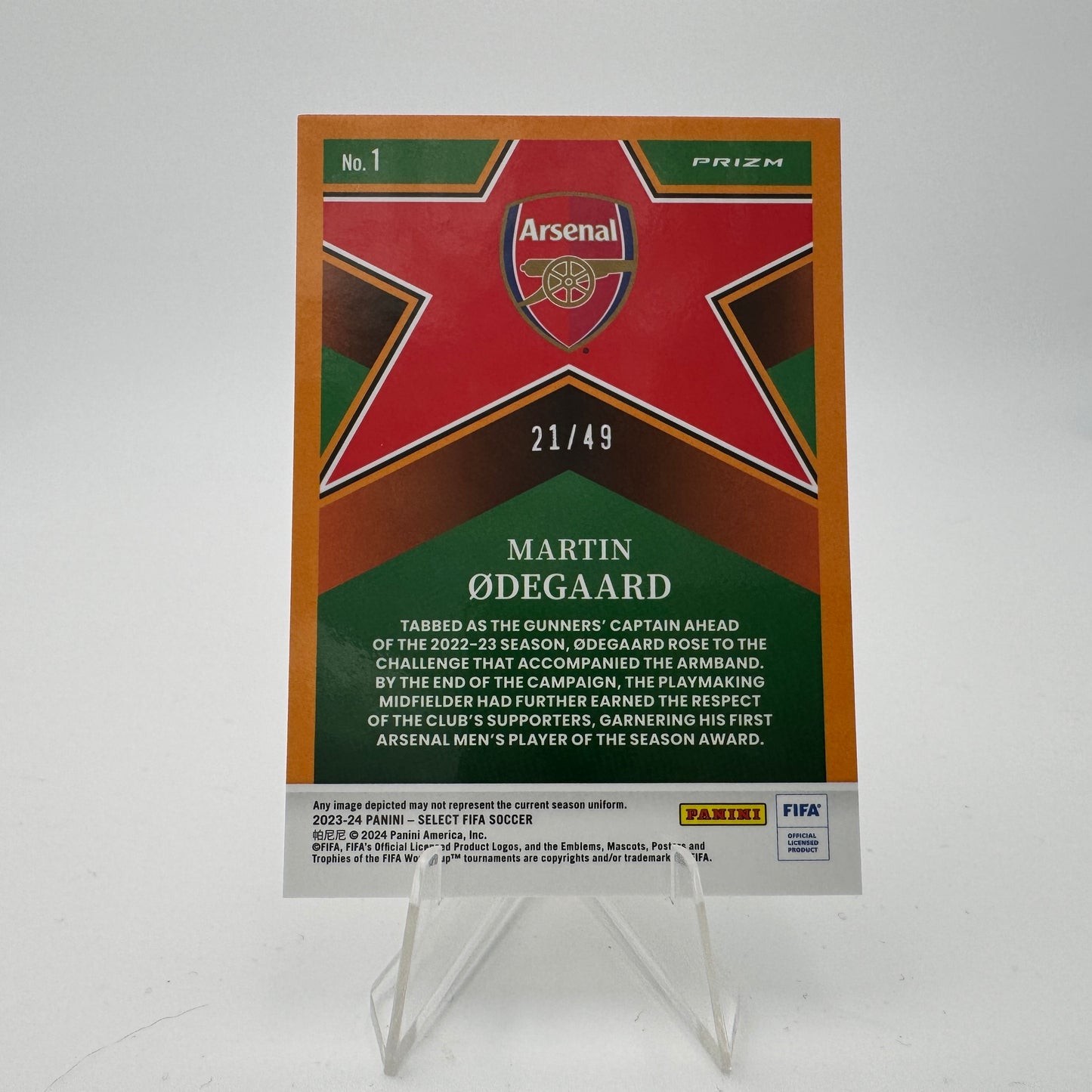 Martin Odegaard - Arsenal - Panini Select FIFA 2023/24 - 21/49