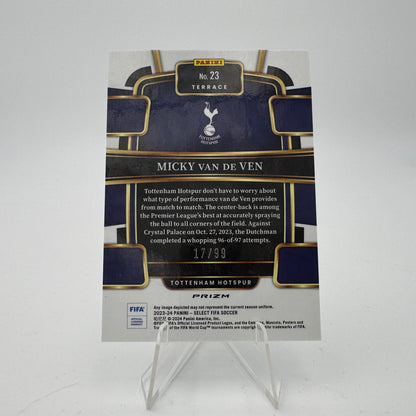 Micky Van De Ven RC - Tottenham Hotspur - Panini Select FIFA 2023/24 - 17/99